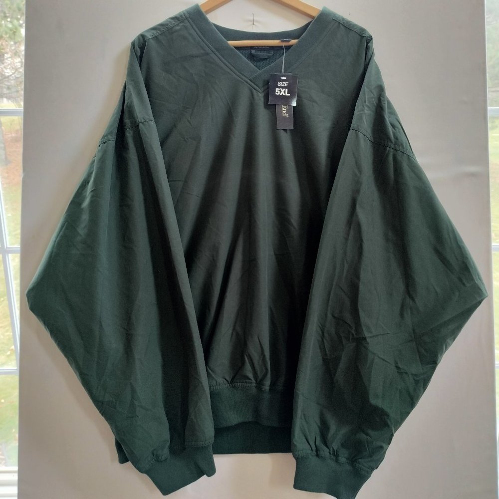 Rivers End Mens Pullover Golf Windbreaker Jacket V Neck Mesh Lining Size 5XL NWT